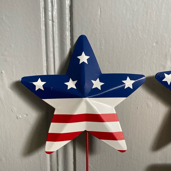 NWT- Set of 5- Welcome Gnomes & 3 Patriotic Stars 🇺🇸 Metal Yard Stakes - Picture 6 of 17